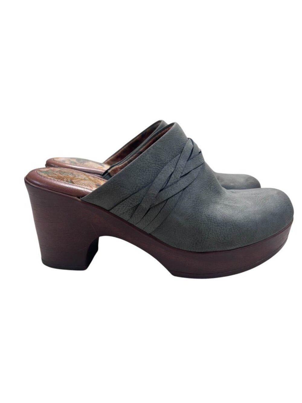 b.o.c. Born Cadi Clog Mule Block Heel 7 Boho Western Indie Festival Casual